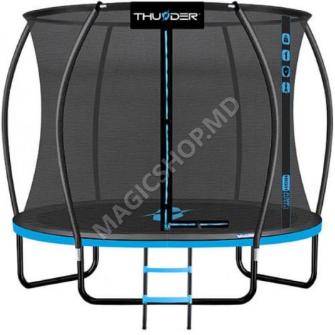 Trambulina Ultra 255 cm, plasa interioara, roz, albastru